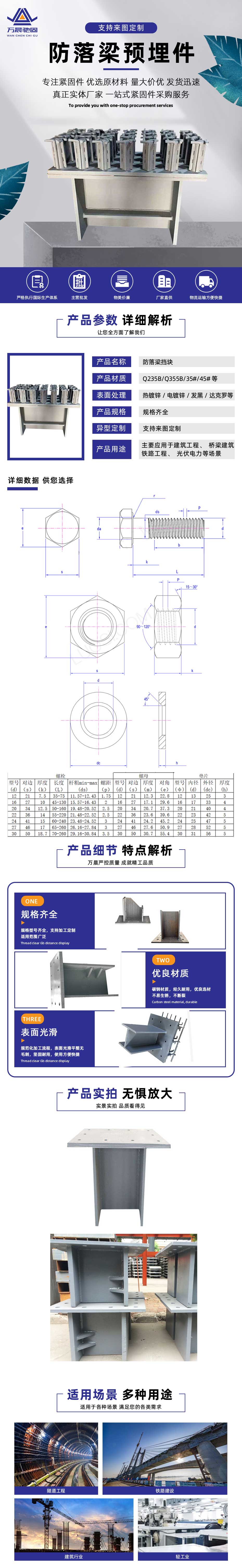 防落梁預埋件